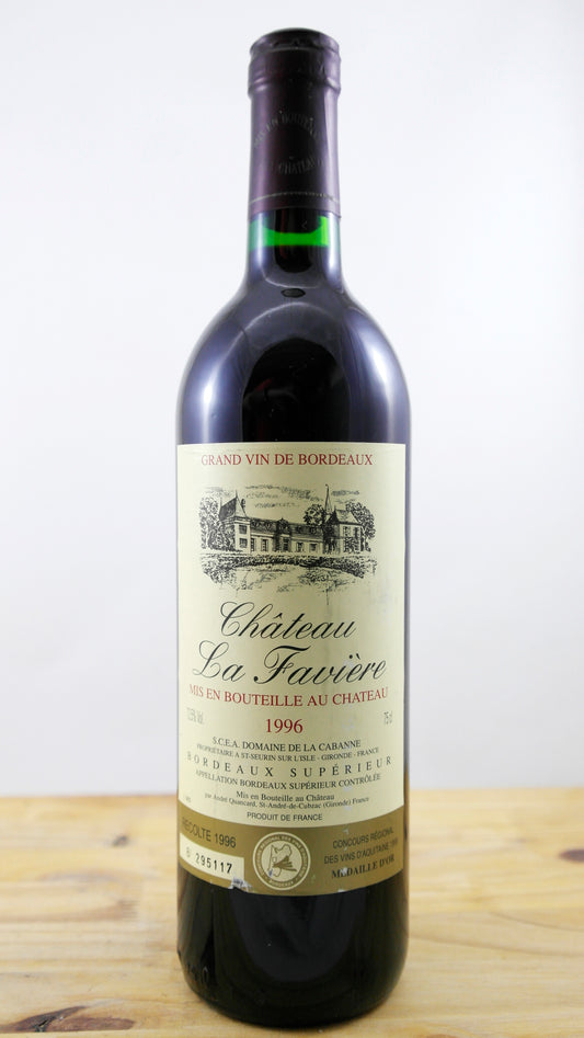 Vin Année 1996 Château la Favière