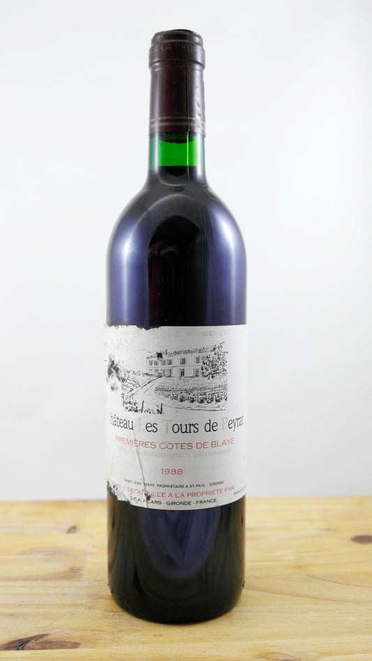 Vin Année 1988 Château Les Tours de Peyrat EA