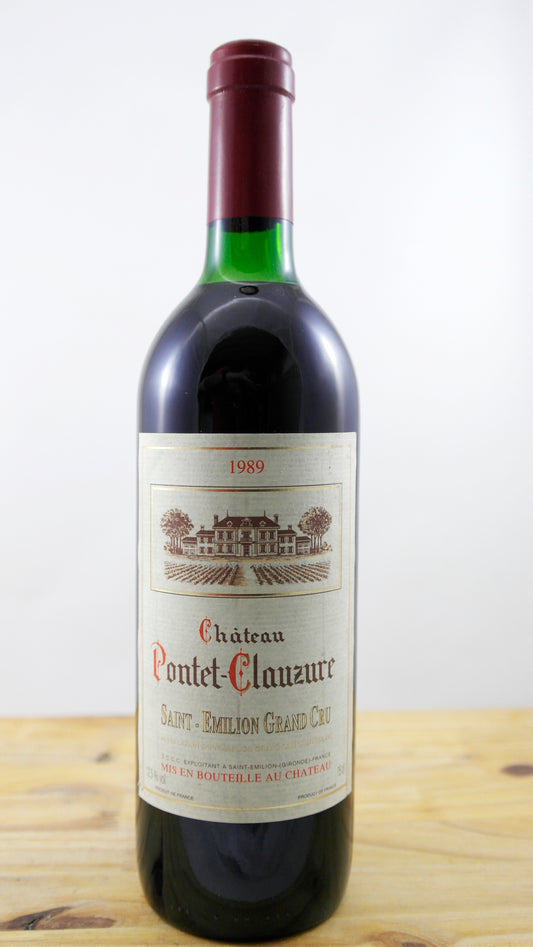 Vin Année 1989 Château Pontet-Clauzure