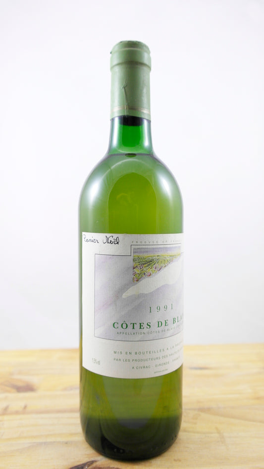 Vin Année 1991 Côtes de Blaye Producteurs des Hauts de Gironde