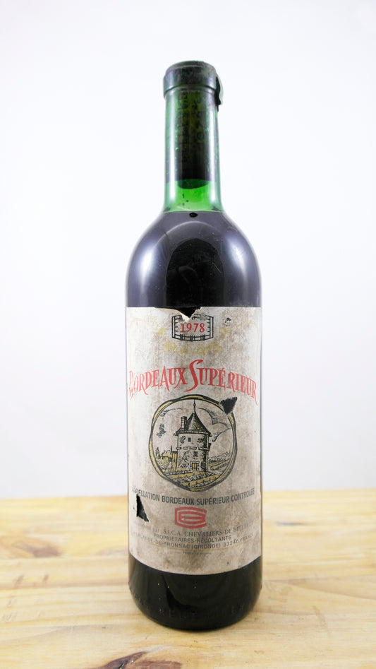Vin Année 1978 Bordeaux Chevalier de Bellevue