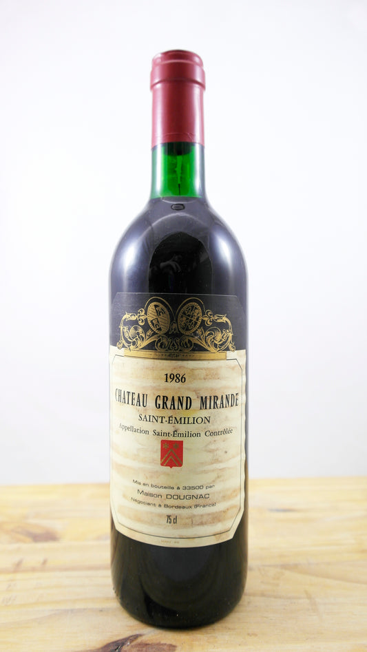 Vin Année 1986 Château Grand Mirande ELA
