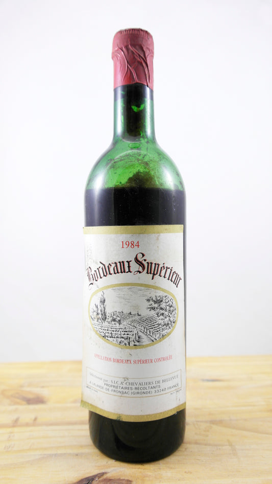 Vin Année 1984 Bordeaux Supérieur Chevaliers de Bellevue NB