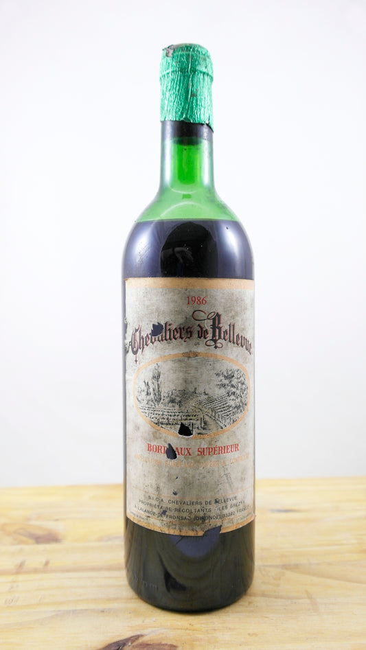 Vin Année 1986 Bordeaux Supérieur Chevaliers de Bellevue EA