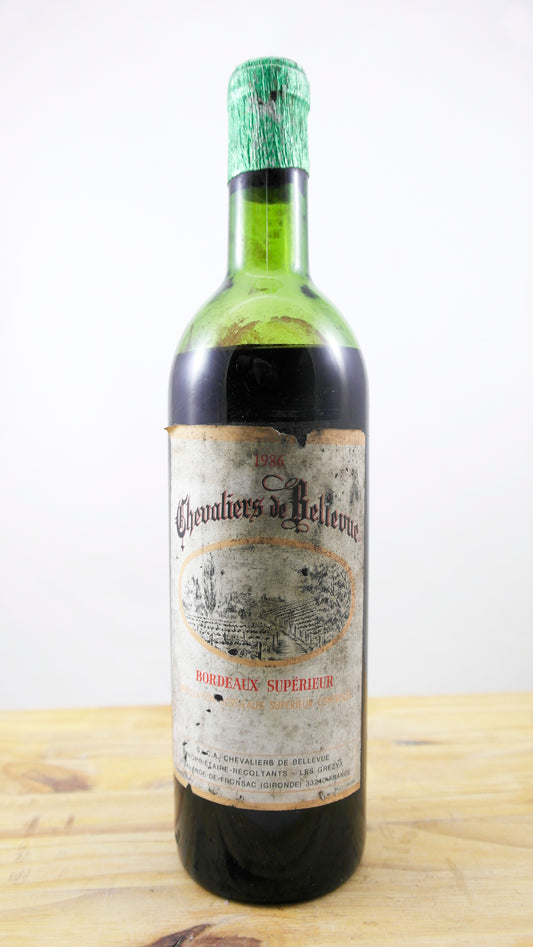 Vin Année 1986 Bordeaux Supérieur Chevaliers de Bellevue NB