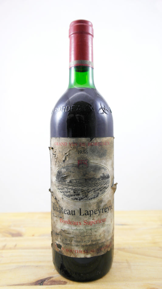 Vin Année 1986 Château Lapeyreyre ETA