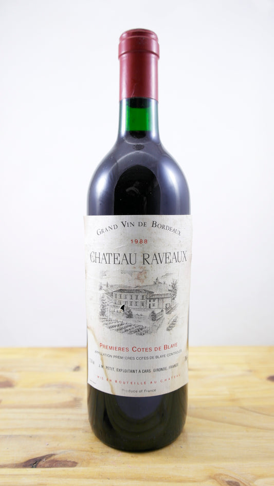 Vin Année 1988 Château Raveaux ELA