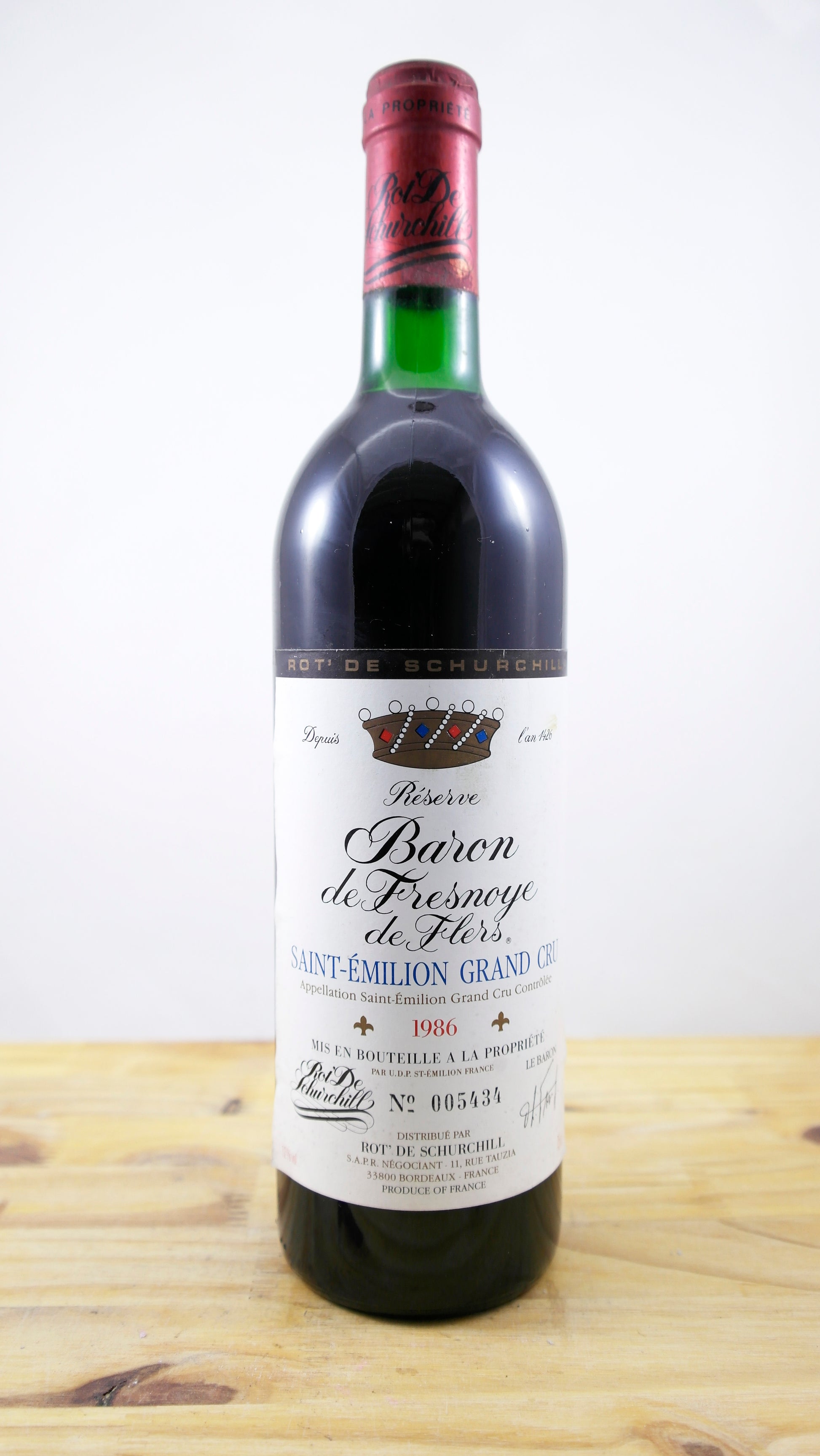 Vin Année 1986 Réserve Baron de Fresnoye de Flers