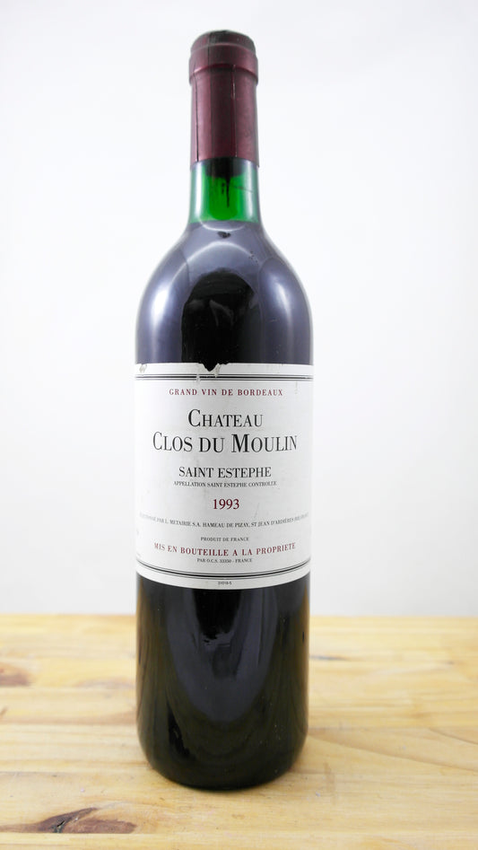 Vin Année 1993 Château Clos du Moulin