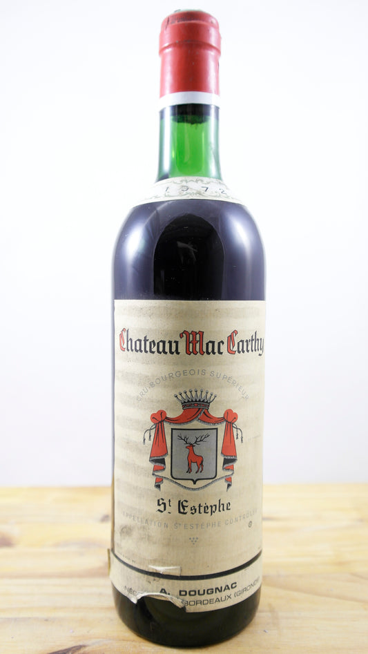 Vin Année 1972 Château Mac Carthy CA
