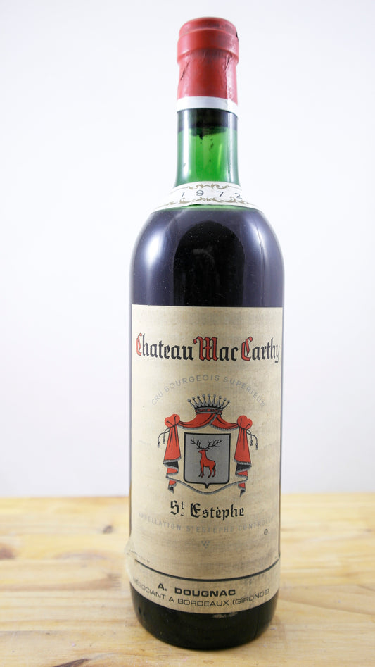 Vin Année 1972 Château Mac Carthy ME