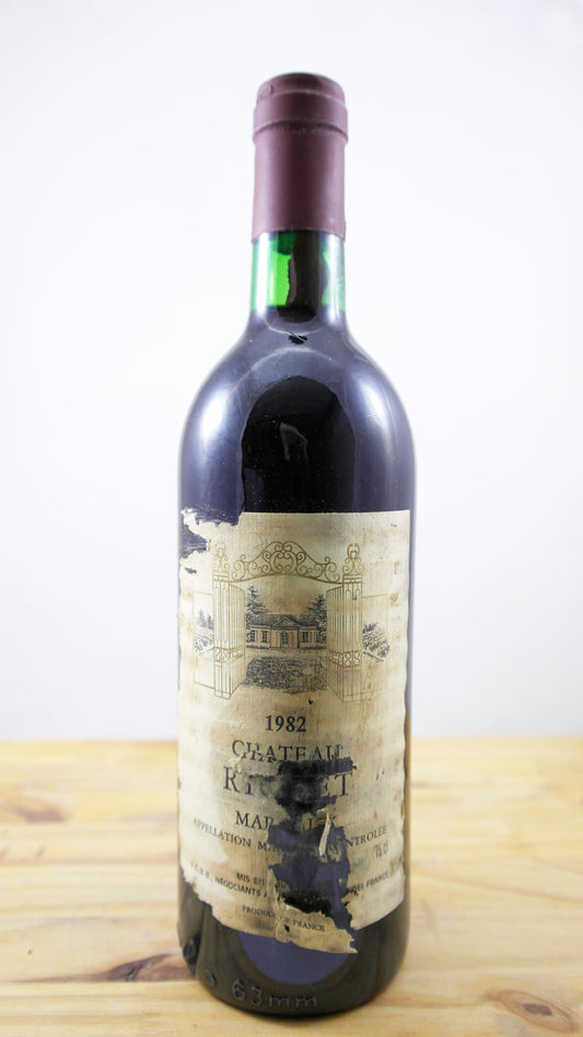 Vin Année 1982 Château Richet ETA