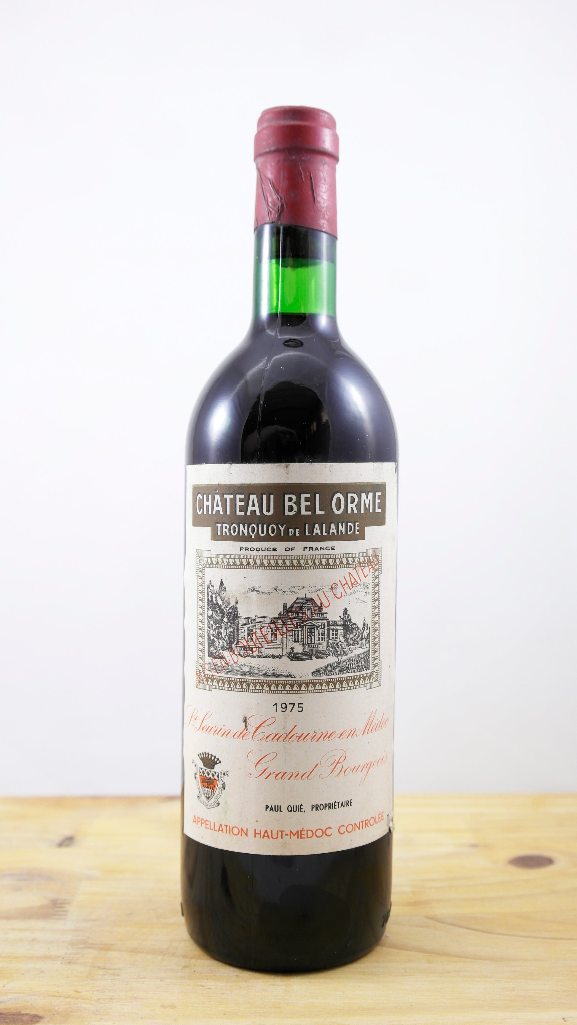 Vin Année 1975 Château Bel Orme Tronquoy de Lalande