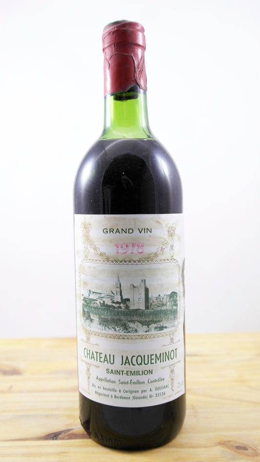 Vin Année 1978 Château Jacqueminot CA