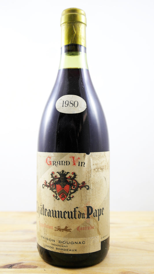 Vin Année 1980 Châteauneuf du Pape Dougnac EA