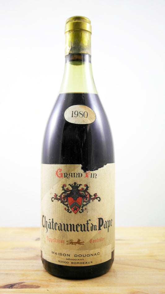 Vin Année 1980 Châteauneuf du Pape Dougnac HE