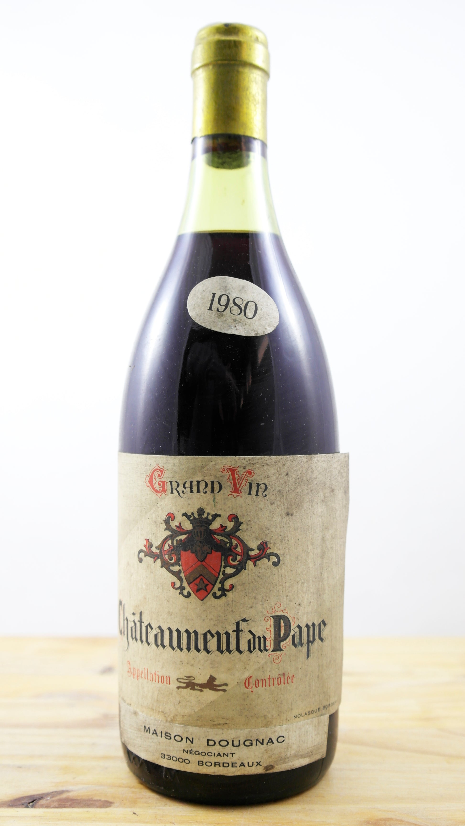 Vin Année 1980 Châteauneuf du Pape Dougnac CA