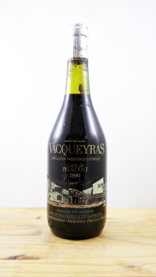 Vin Année 1990 Vacqueyras Cuvée du Président CS