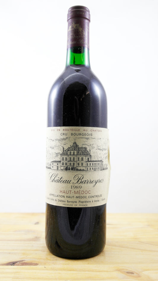 Vin Année 1989 Château du Barreyres