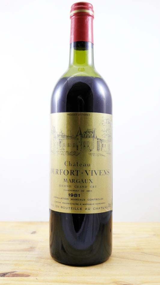 Vin Année 1981 Château Durfort-Vivens NB