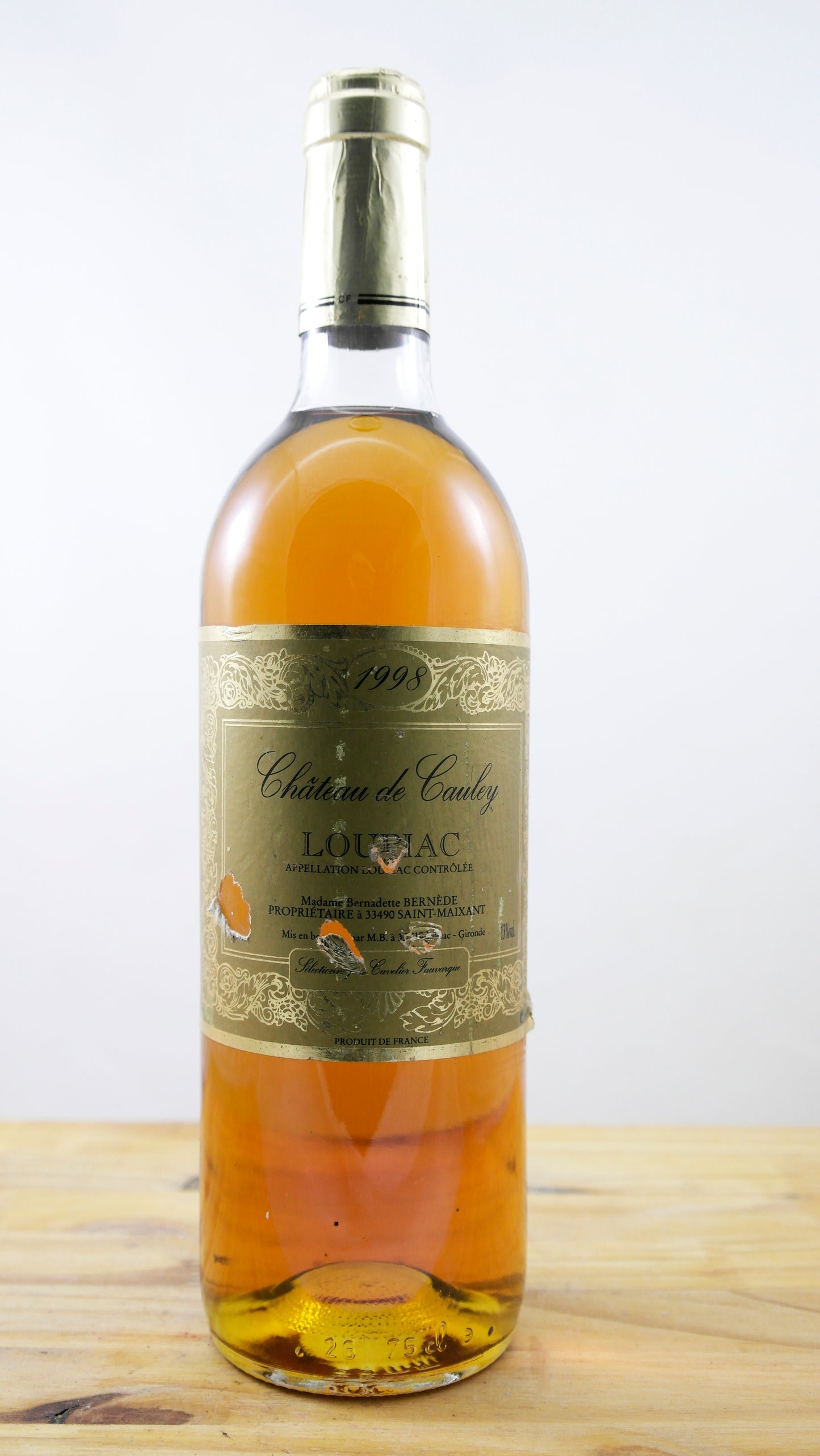 Vin Année 1998 Château de Cauley