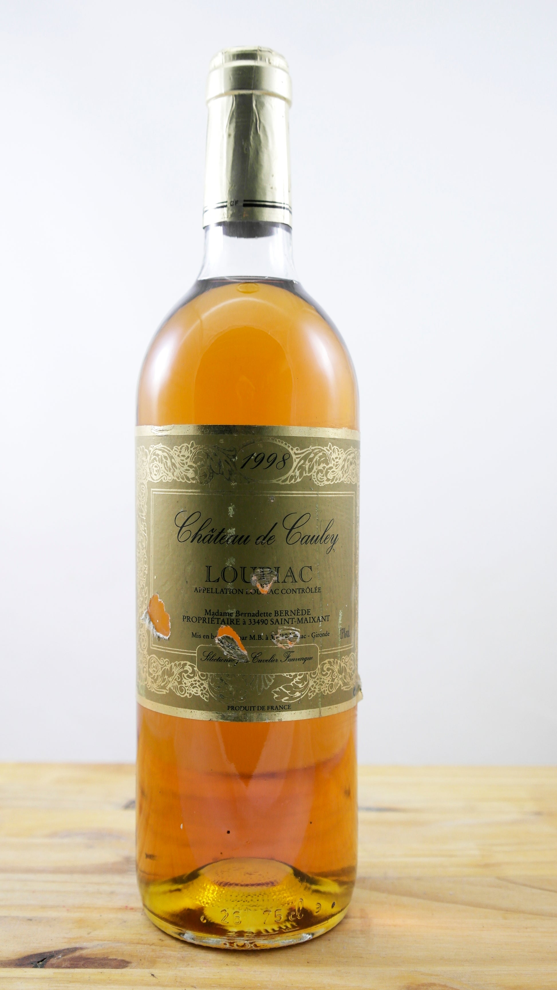 Vin Année 1998 Château de Cauley