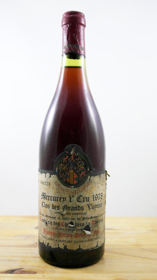 Vin Année 1978 Mercurey 1er Cru Clos des Grands Voyens ELA