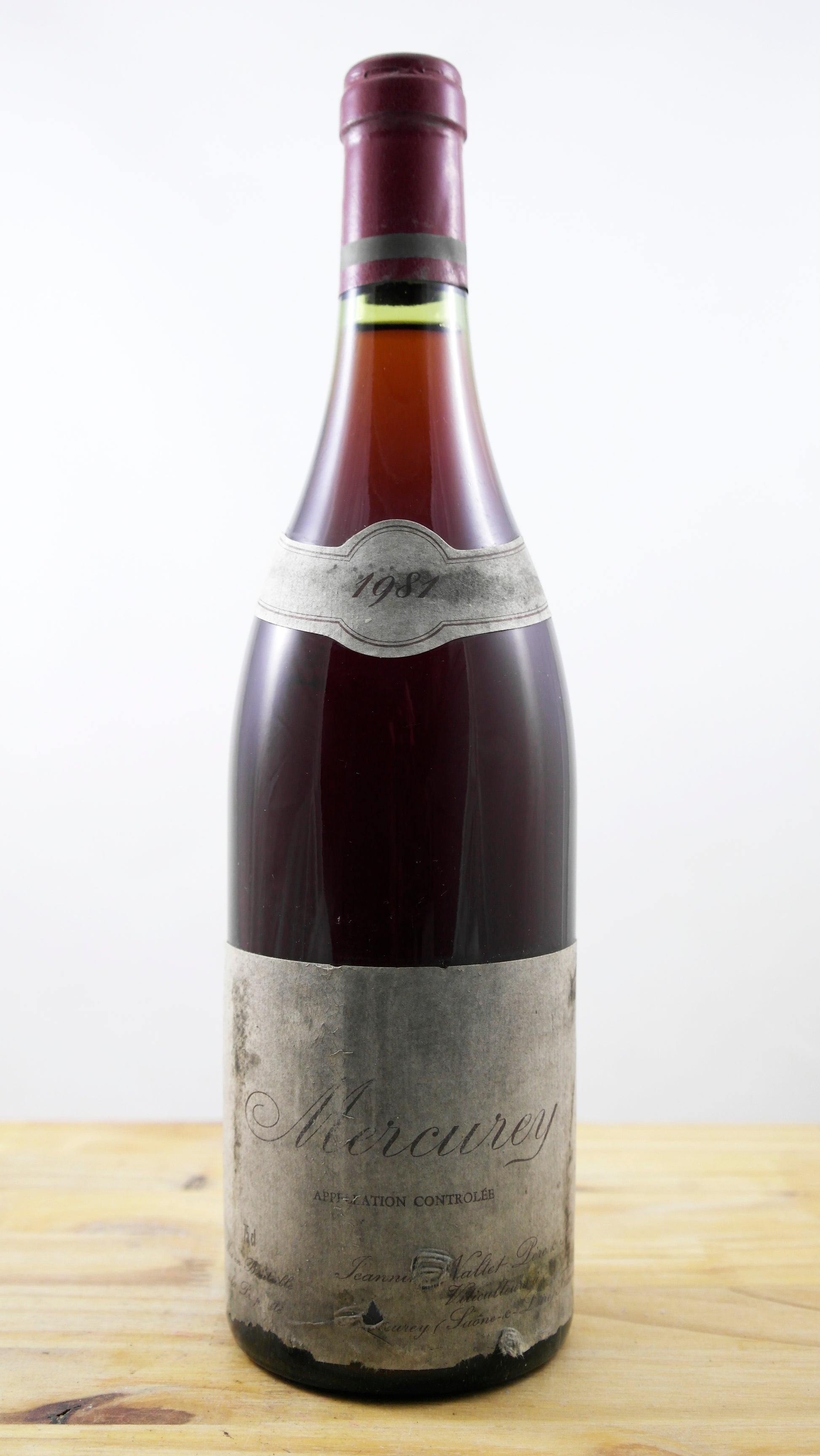 Vin Année 1981 Mercurey Jeanne Naltet Père & Fils