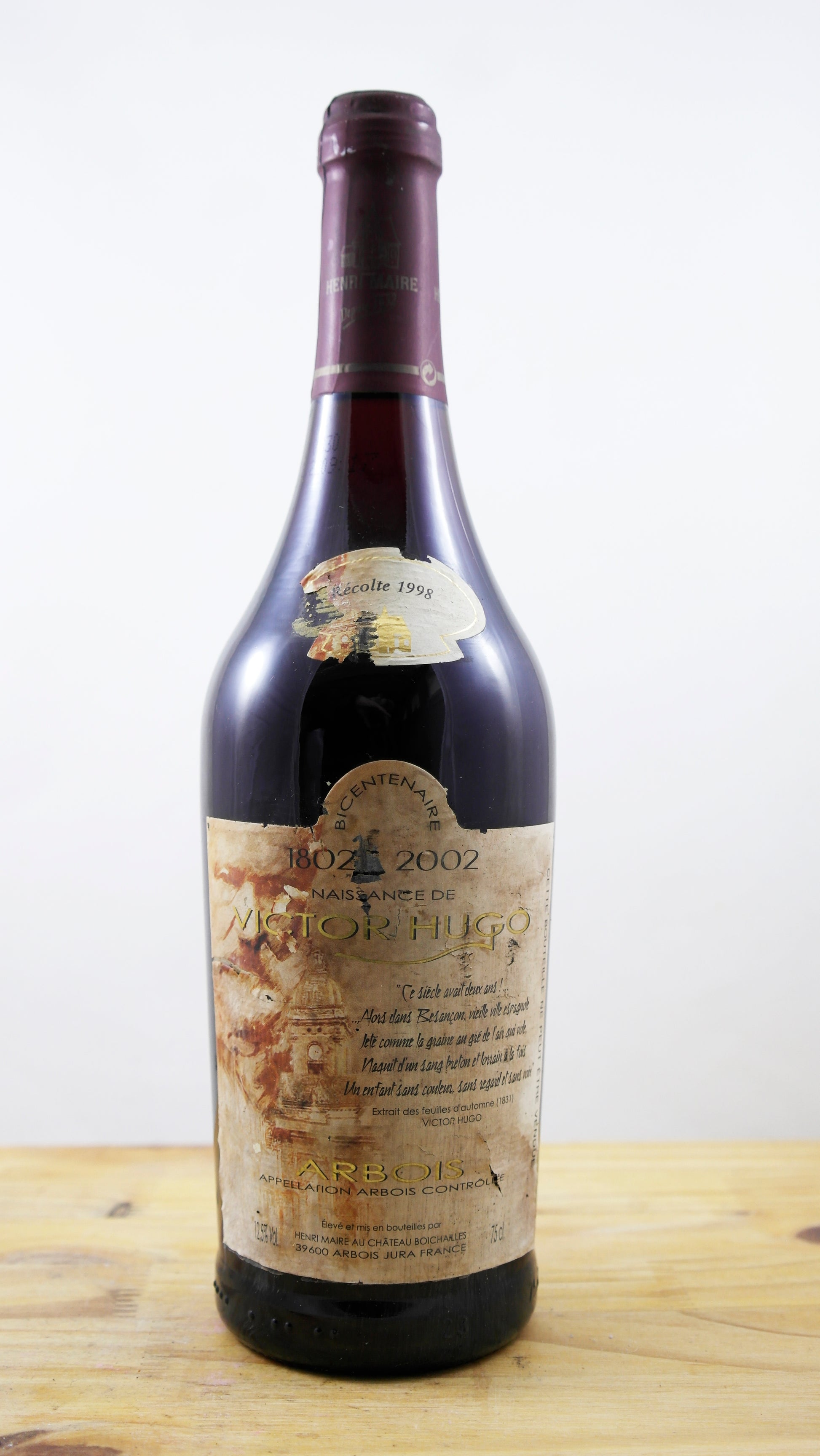 Vin Année 1998 Arbois Naissance de Victor Hugo