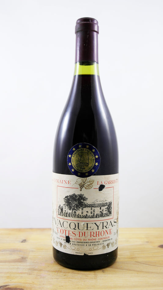 Vin Année 1989 Vacqueyras Domaine La Garrigue