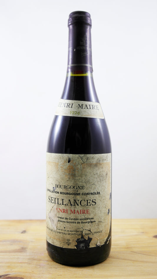 Vin Année 1994 Bourgogne Seillances Henri Maire ETA