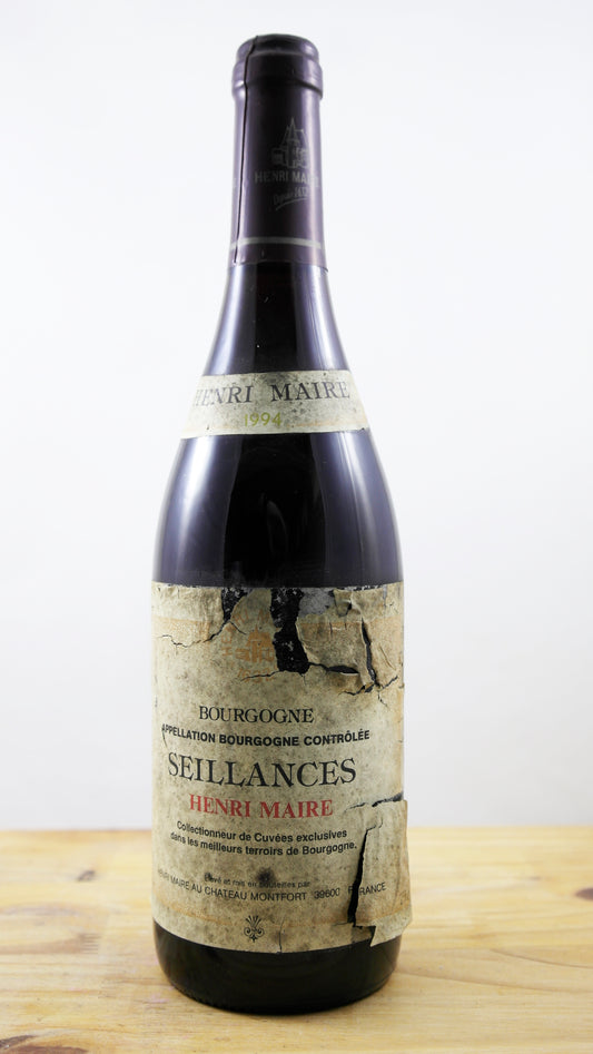 Vin Année 1994 Bourgogne Seillances Henri Maire ETA 2
