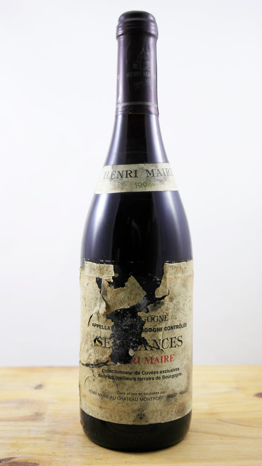 Vin Année 1994 Bourgogne Seillances Henri Maire ETA 3