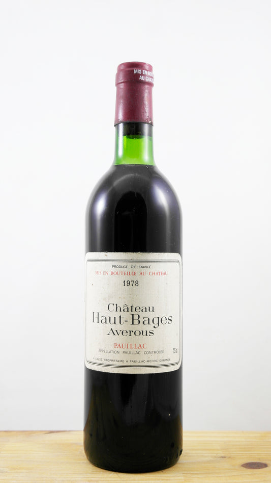 Vin Année 1978 Château Haut-Bages Averous