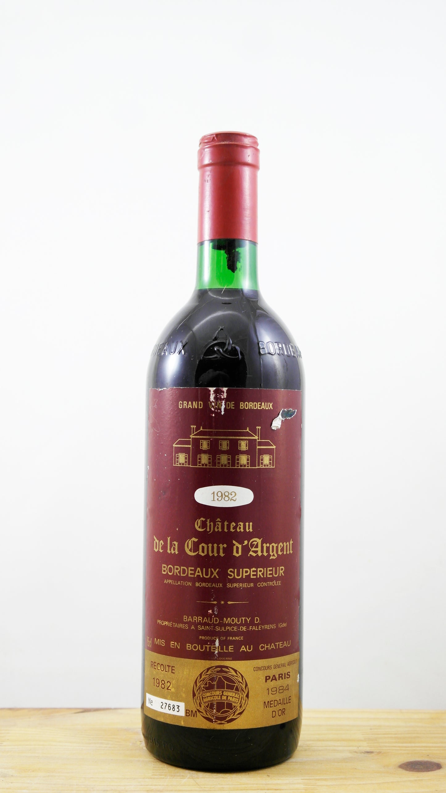 Vin Année 1982 Château de la Cour d'Argent