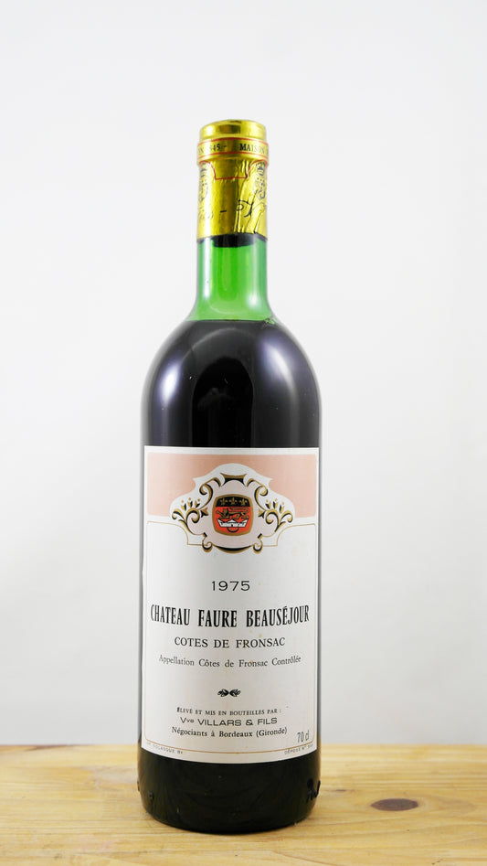 Vin Année 1975 Château Faure Beauséjour