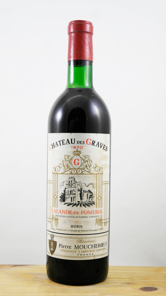 Vin Année 1970 Château des Graves