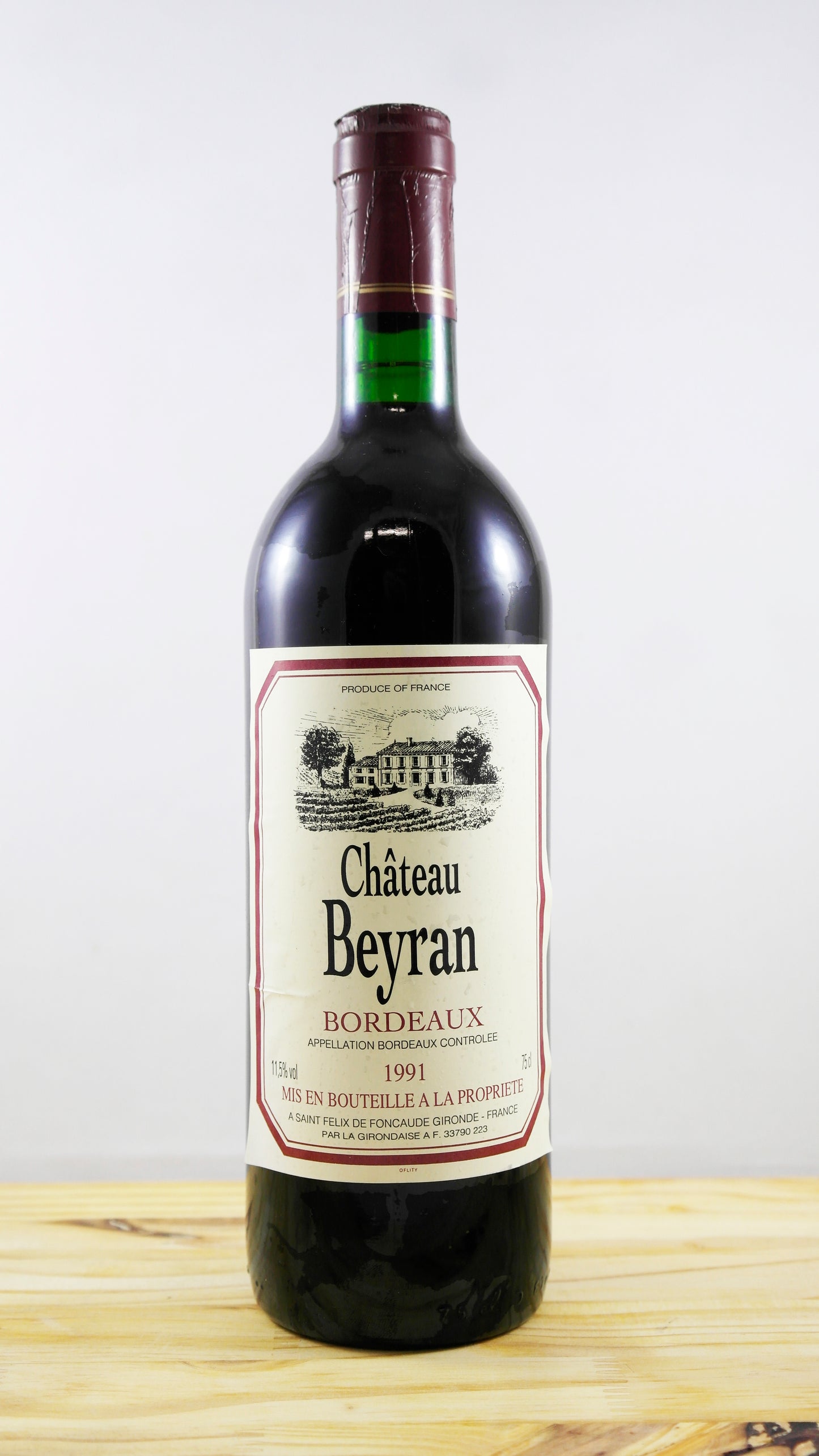 Vin Année 1991 Château Beyran