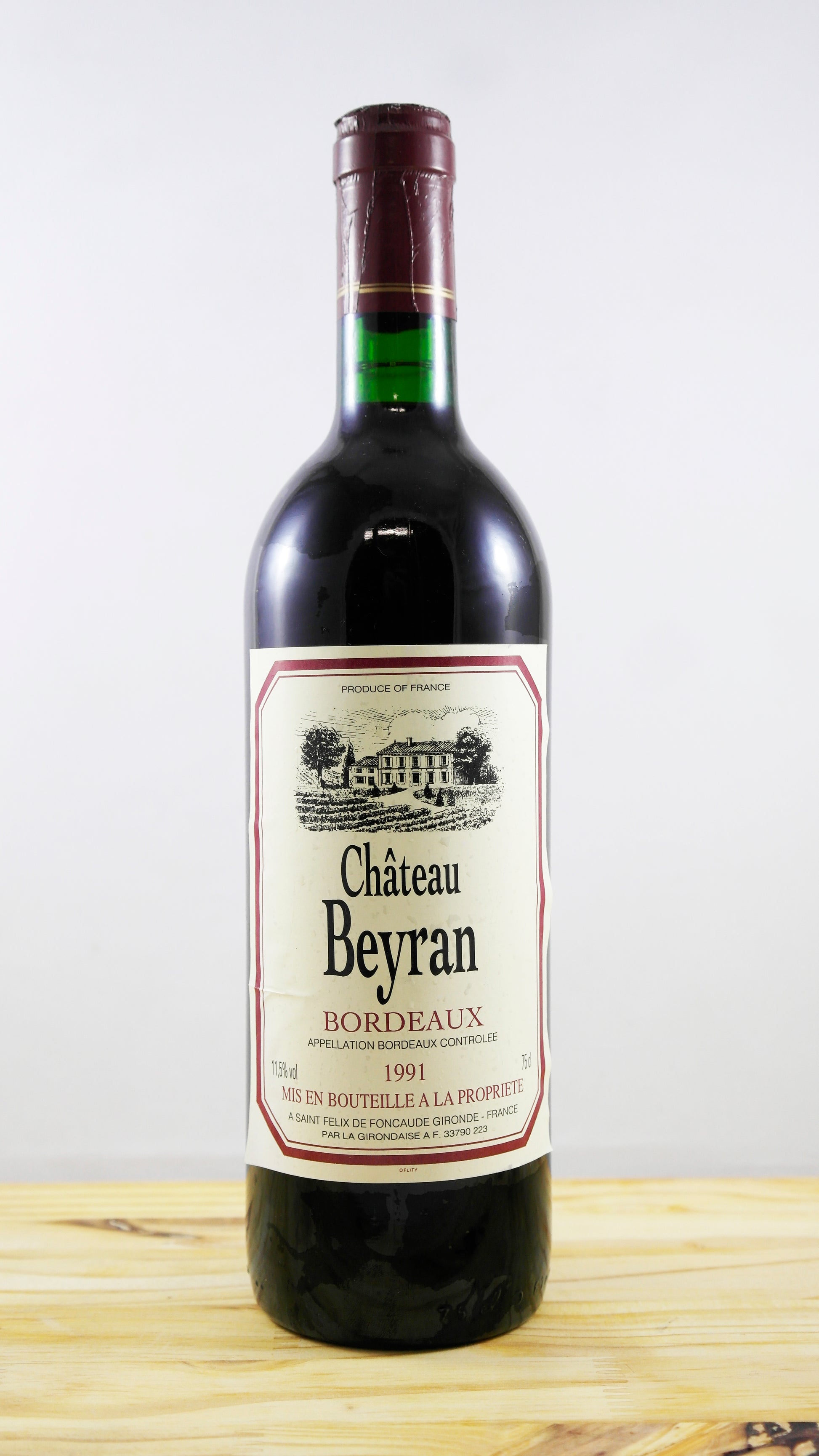 Vin Année 1991 Château Beyran