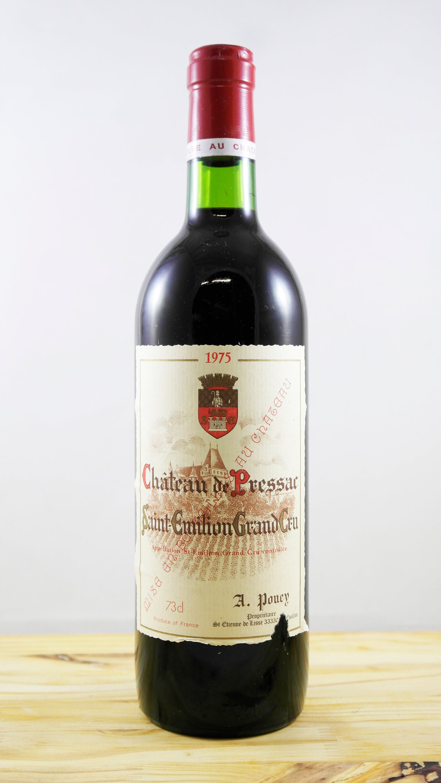 Vin Année 1975 Château de Pressac