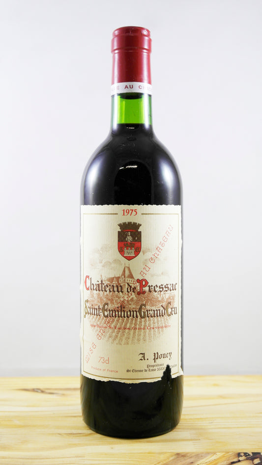 Vin Année 1975 Château de Pressac