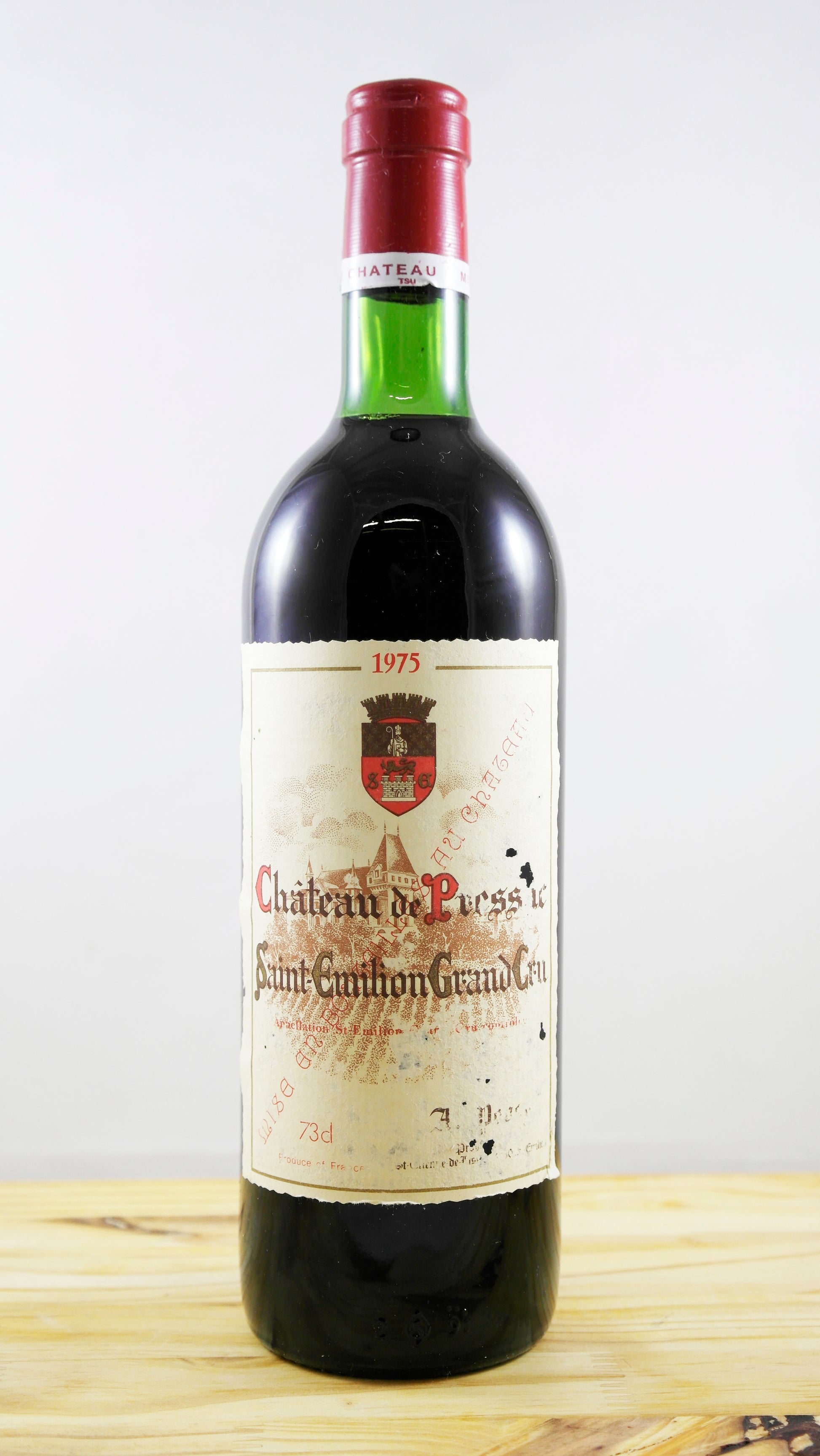 Vin Année 1975 Château de Pressac