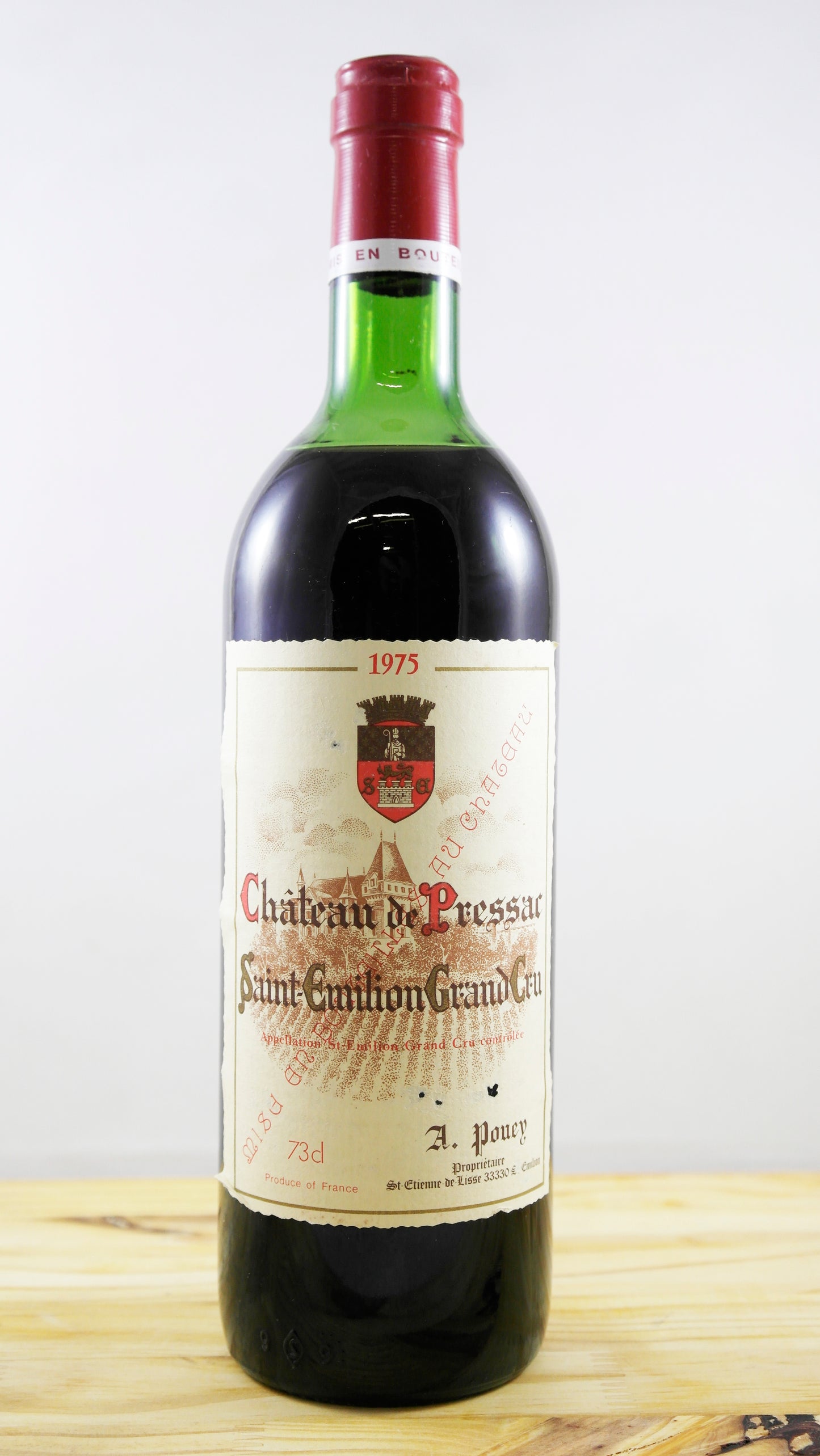Vin Année 1975 Château de Pressac