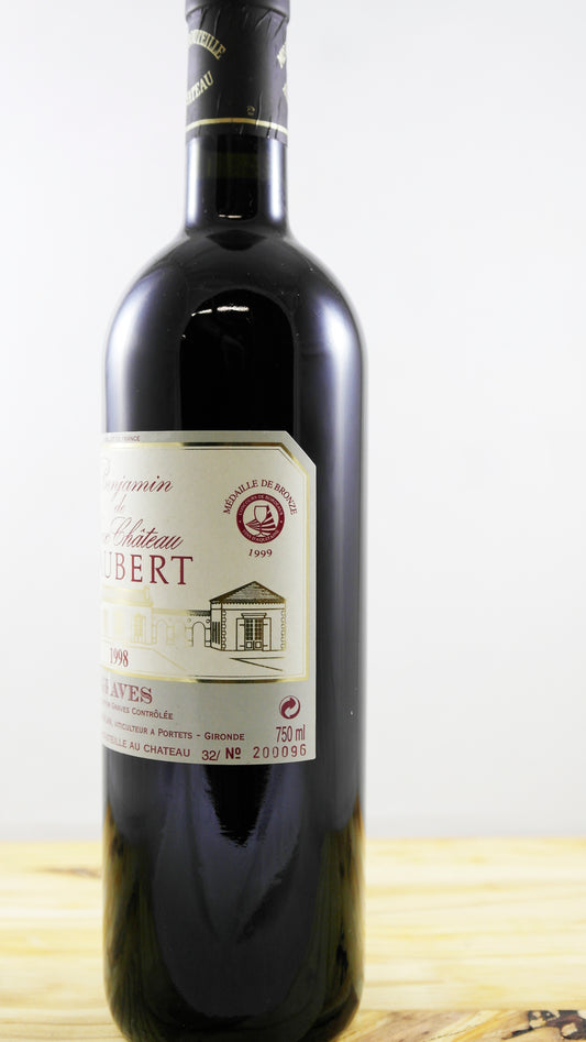 Vin Année 1998 Vieux Château Gaubert