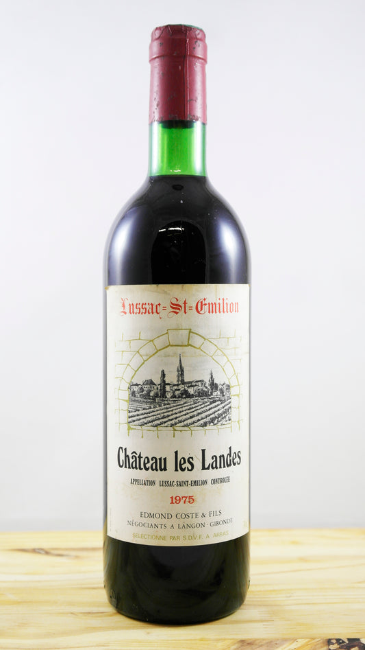Vin Année 1975 Château Les Landes