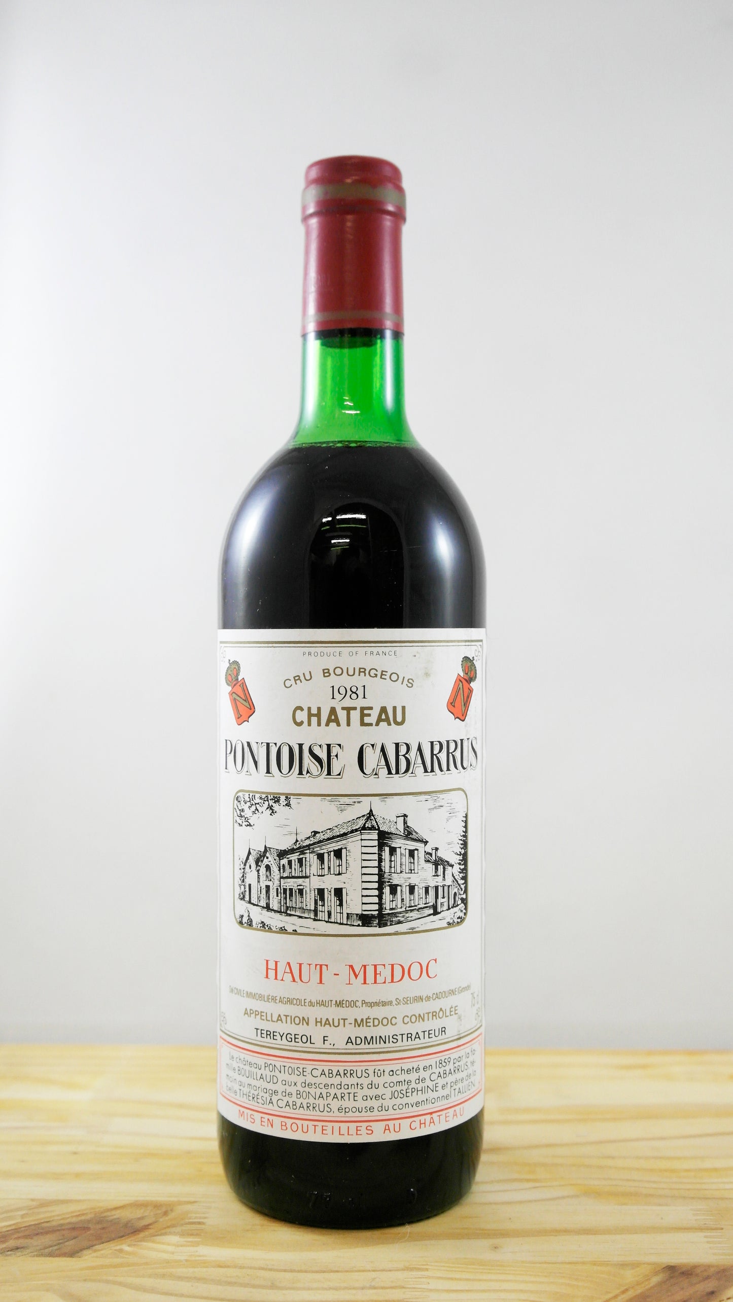 Vin Année 1981 Château Pontoise Cabarrus