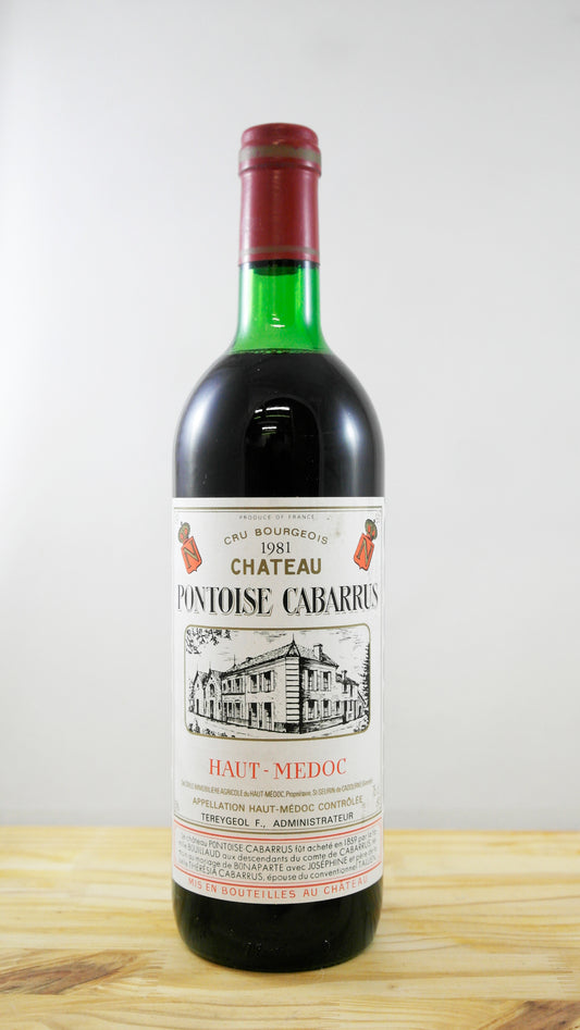 Vin Année 1981 Château Pontoise Cabarrus