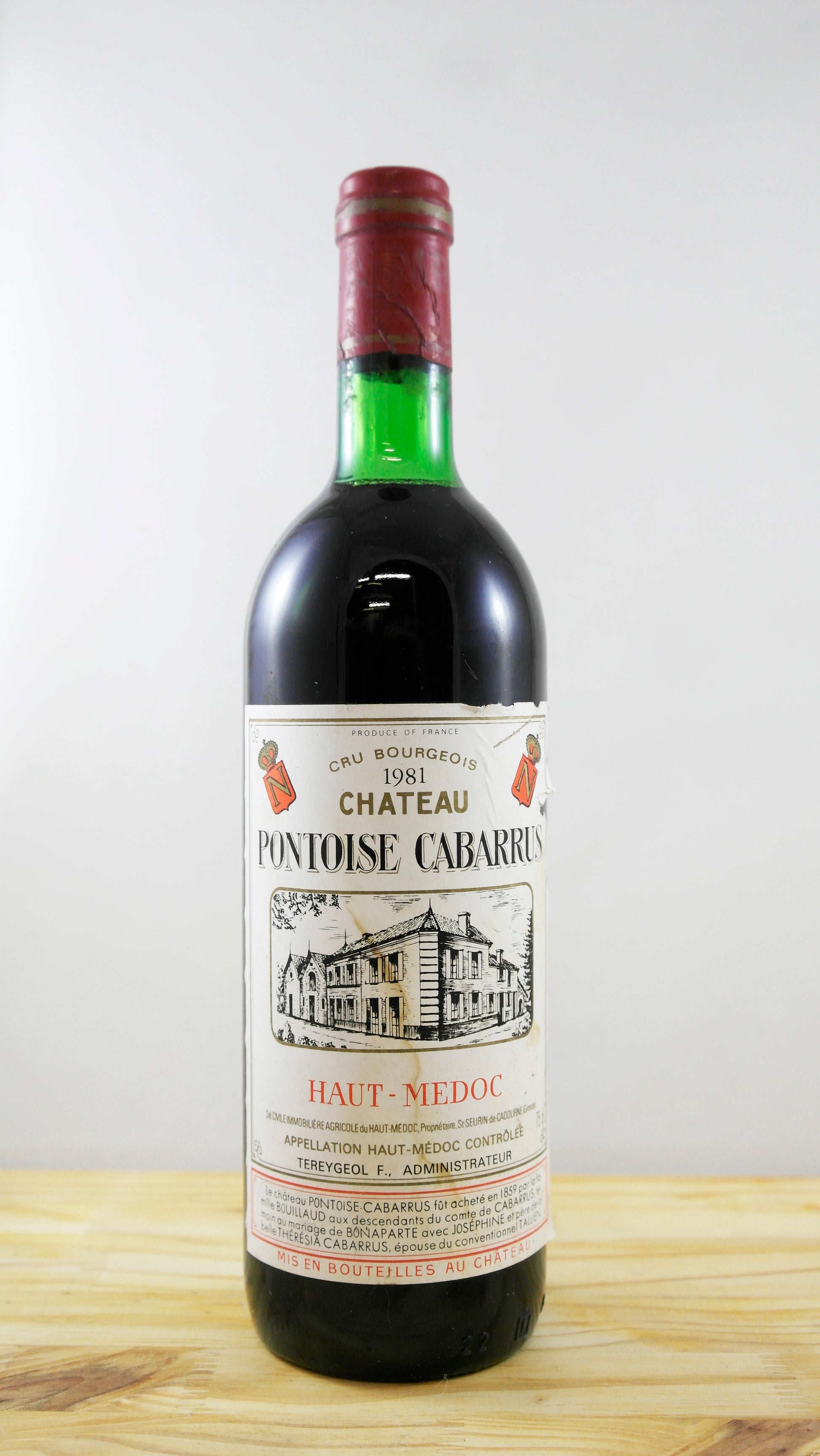 Vin Année 1981 Château Pontoise Cabarrus