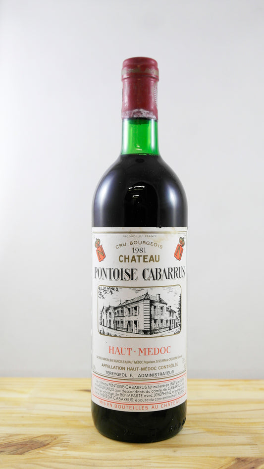 Vin Année 1981 Château Pontoise Cabarrus
