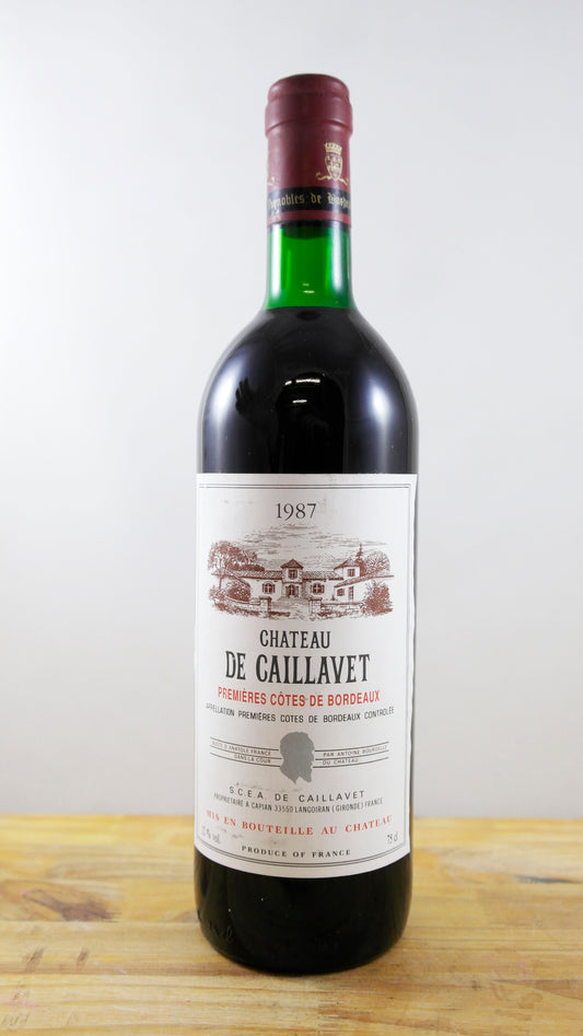 Vin Année 1987 Château la Caillavet
